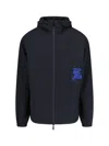 Burberry Ekd Patch Windbreaker Jacket In Black