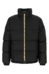 Burberry Men Snowdown Down Jacket With Checked Profile In Black