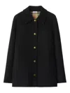 Burberry Wool Twill Overshirt In Black