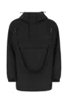 Burberry Logo-print Oversized Windbreaker In Black