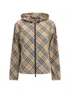 Burberry Archivio Check Waterproof Jacket In Brown