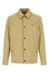 Burberry Quilted Gabardine Overshirt In Brown