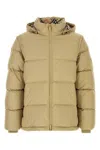 Burberry Beige Polyester Down Jacket In Brown