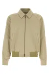 Burberry Cotton Jacket With Collar And Pockets In Green