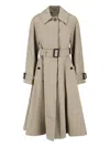 Burberry Car Coat Ellingham Fit-and-flare Coats Beige In Green
