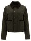 Burberry Quilts Jacket In Green