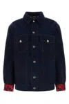 Burberry Logo-patch Denim Jacket In Indigoblue