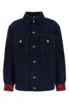 Burberry Logo-patch Denim Jacket In Indigoblue