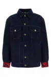 Burberry Logo-patch Denim Jacket In Indigoblue
