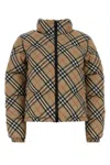 Burberry Womens Sand Ip Check Check-print Hooded Shell-down Jacket In Multi