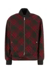 Burberry Womens  Check-print Two-buttoned-pockets Relaxed-fit Woven-blend Jacket In Multicolor