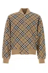 Burberry Mens Linden Ip Check Check-pattern Relaxed-fit Wool-blend Bomber Jacket In Multicolor