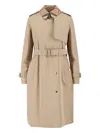 Burberry Stylish Jacket With Belted Waist And Epaulettes In Brown