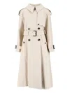 Burberry Women Beige Gabardine Fitzrovia Long Trench Coat In Neutral