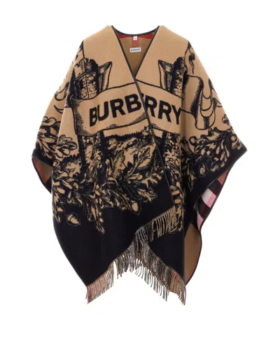 Burberry Archive Beige Gallant Knight Cape In Brown