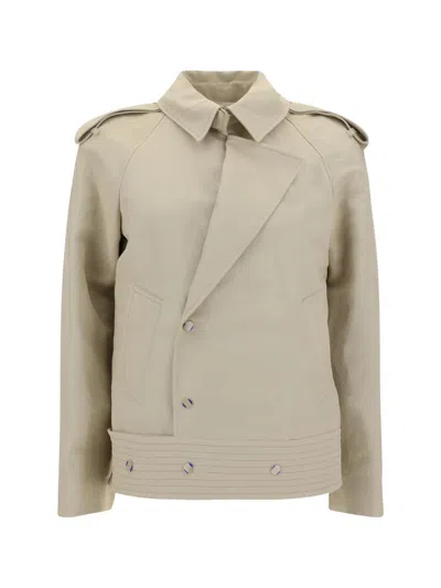 Burberry Jackets In Oat