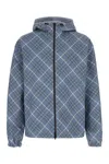 Burberry Maxi Logo Jacket Casual Jackets And Parka Multicolor In Pewter Ip Check