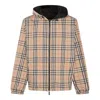 Burberry Rainford Beige Check Nylon Reversible Jacket In Brown