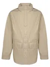 Burberry Host Check Motig Green Jacket In Yellow