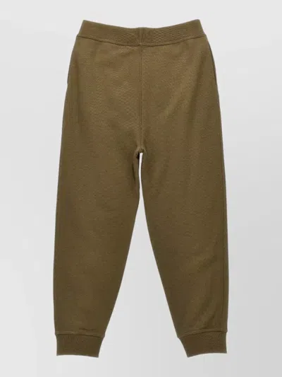 Burberry Jackson Organic Cotton Joggers Ribbed Cuffs In Green