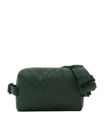 Burberry Jacquard-check Belt Bag In Green