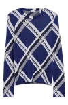 Burberry Checked Silk Jumper In Knight Ip Check