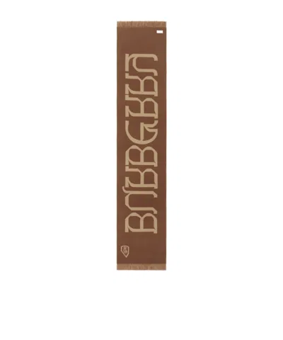 Burberry Jacquard Scarf In Brown