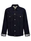 Burberry Contrasting-cuffs Denim Jacket In Black