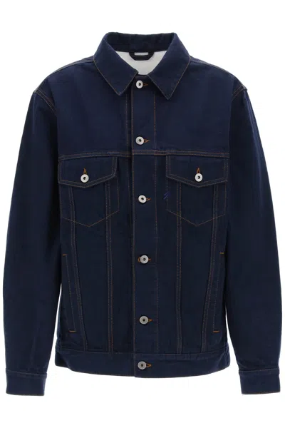 Burberry Japanese Denim Jacket For Men/w In Blue