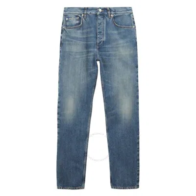 Burberry Japanese Denim Washed Straight-leg Jeans In Blue