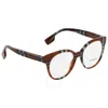 Burberry Jaqueline Demo Round Ladies Eyeglasses Be2356 3967 51 In Red