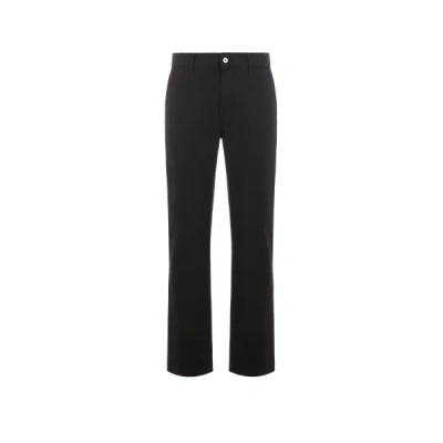 Burberry Jean Droit En Coton In Black