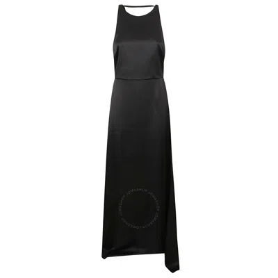 Burberry Jeanie Open-back Sleeveless Silk Dress In Black