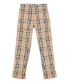Burberry Check-print Trousers In Beige