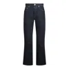 Burberry Logo Patch Flared-leg Jeans In Blue