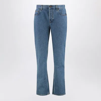 Burberry 5-pocket Straight-leg Jeans For Women In Blue
