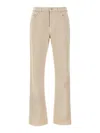 Burberry Straight Leg Cotton Denim Jeans In Beis