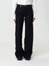 Burberry Cotton Blend Trouser With Metal Belt Loop In Blue