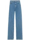 Burberry High-waist Straight-leg Jeans In Blue
