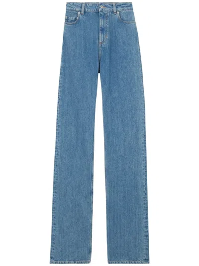 Burberry Mid-rise Wide-leg Jeans In Blue