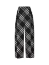 Burberry Double Pleated Checkered Palazzo Pants In Monochrome Ip Check