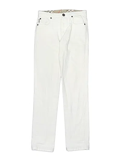 Pre-owned Burberry Kids' Jeans In White