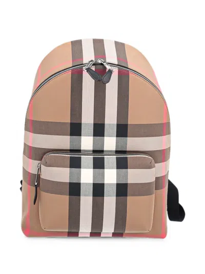 Burberry Jeff Check Backpack In Multi