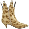 BURBERRY BURBERRY JERMAINE LEOPARD PRINT EYELET DETAIL ANKLE BOOTS