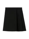 Burberry Black Skirt For Girl With Logo In Black