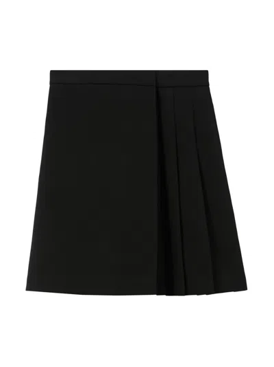 Burberry Kids' Black Skirt For Girl With Logo
