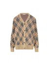 Burberry Archivio Check Cardigan In Neutral