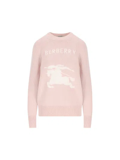 Burberry Ekd Wool Cashmere Sweater In Pink
