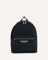 Burberry Men Black Backpack With Two Adjustable Shoulder Straps With Logo Lettering And Logoletterin