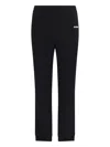 Burberry Black Pants With Elastic Waist And Logo Lettering On The Side In Cotton Man In Black